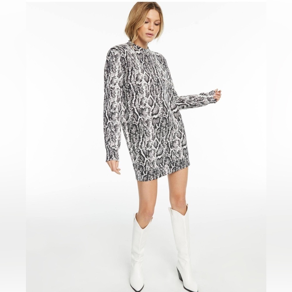 Culpos x Inc Snake Print Long Sleeve Mini Dress. XXS. NWT.